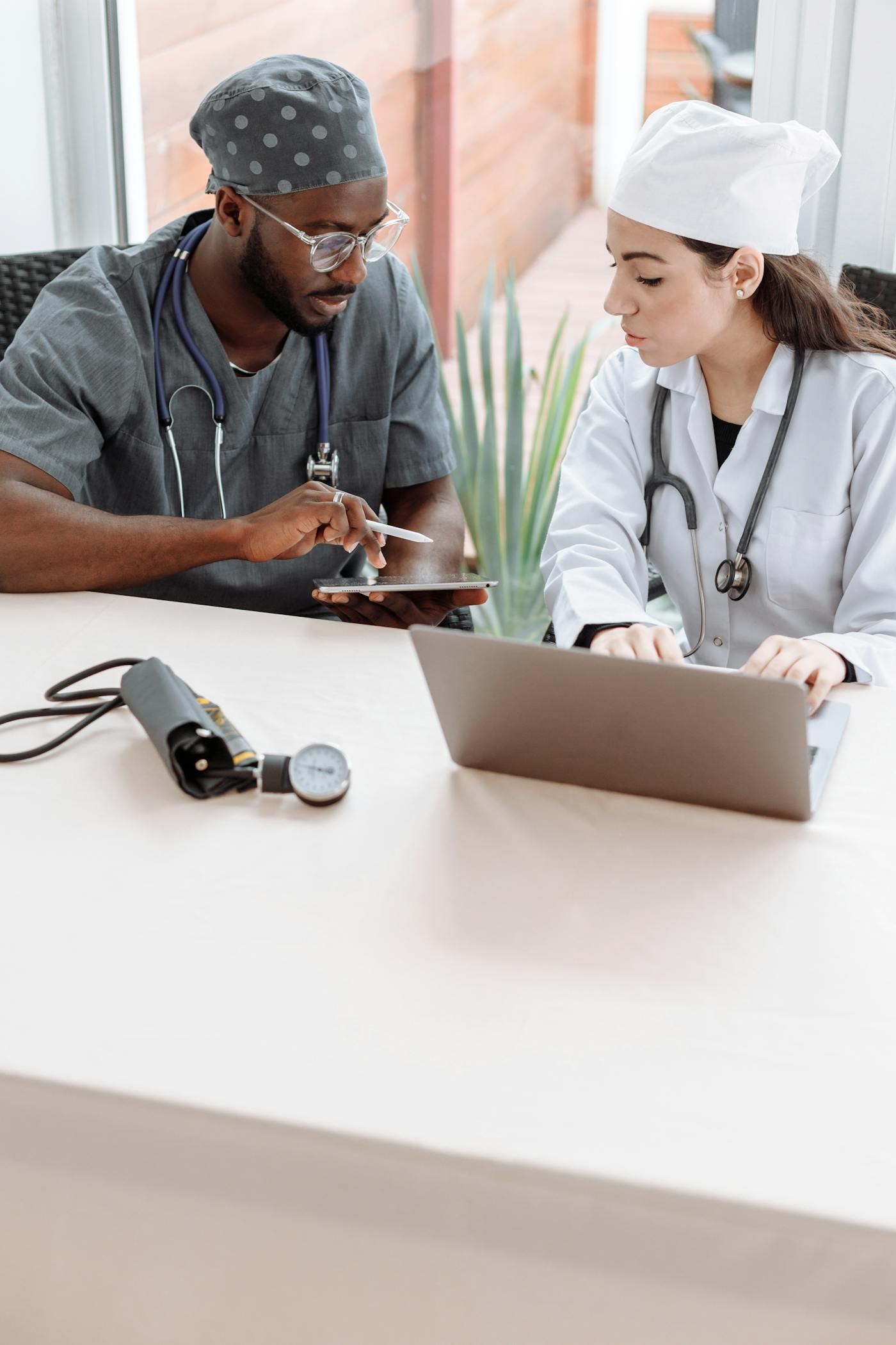 Healthcare professionals in clinic